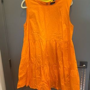 Orange flowy dress